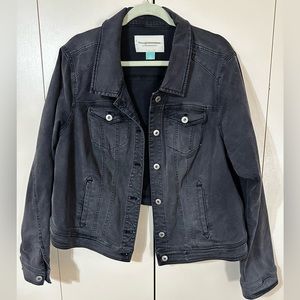 Anthropologie Black Denim Jean Jacket